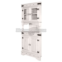 Буфет Викинг 02 белый воск (угловой)