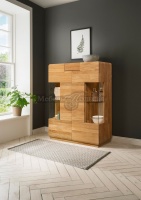 Шкаф с витриной Фаина 21 бейц-масло