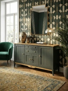 Тумба 222 Пенни грин 6020 + антик 24 (NN новые направляющие)