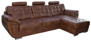 Угловой диван-кровать Редфорд в коже (3мL/R8мR/L)