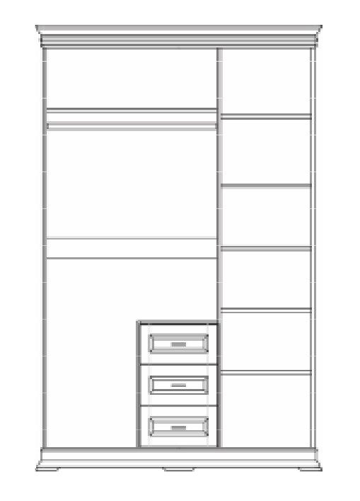 Шкаф трехдверный Верди Люкс П3.487.1.25 (П434.10) черешня с золочением. Фото �2