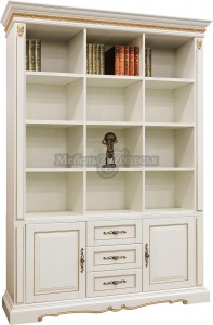 Шкаф комбинированный Милана 3 П4.265.2.17 (396.17) слоновая кость с золочением