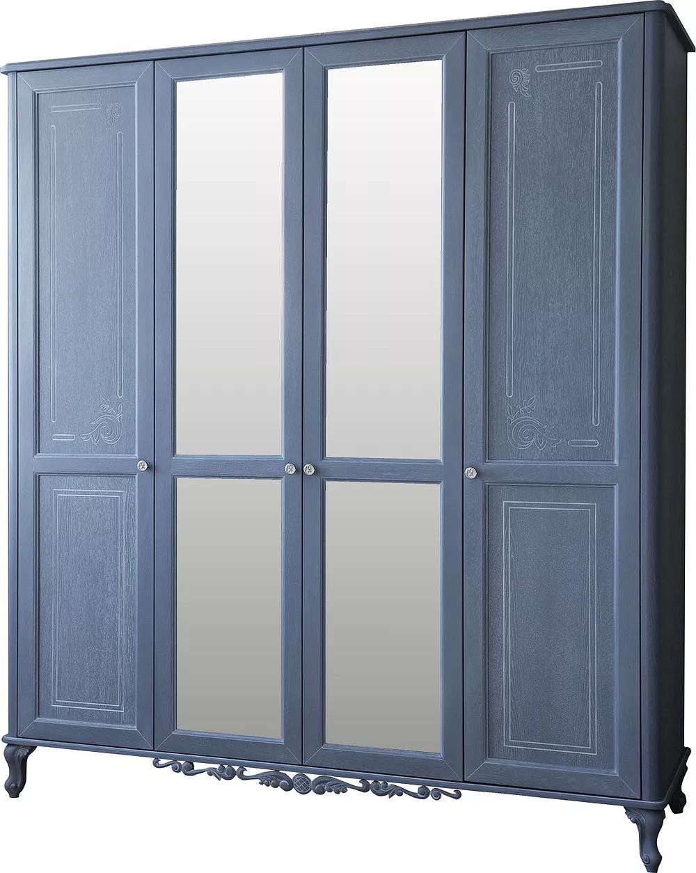 Шкаф для одежды 4д Флорентина 2678-01 БМ851, голубой агат. Фото �2