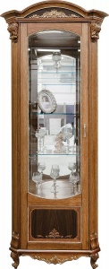 Шкаф с витриной Альба 8 П4.485.0.08-01 (П485.08-01) палисандр с золочением