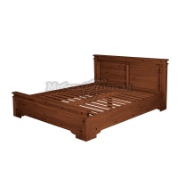 Кровать Викинг 01 (180) орех с низкой спинкой с настилом