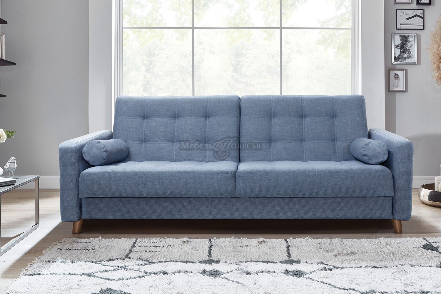 Трехместный диван-кровать Бэк-2 в ткани (3м) купить в Москве отпроизводителя Пинскдрев - Белорусская мебель от Мебель Полесья.