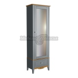 Шкаф для прихожей Пенни с зеркалом серый 7046 + антик 24
