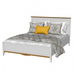 Кровать 160х200 Пенни белый воск + антик 24