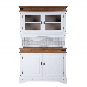 Буфет Викинг 01 белый воск + антик