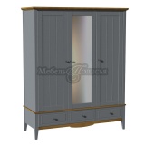 Шкаф 33 Пенни комбинированный серый 7046 + антик 24