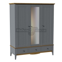Шкаф 33 Пенни комбинированный серый 7046 + антик 24