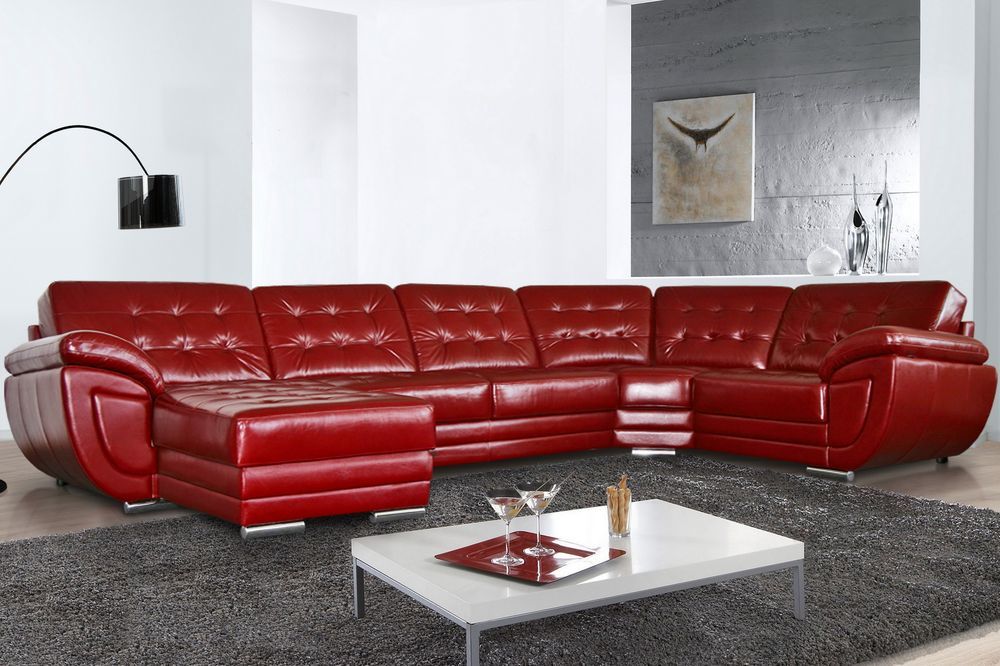 Угловой кожаный диван-кровать Редфорд (1L/R9030м8мR/L)