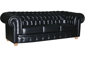 Трехместный кожаный диван Честерфилд (120 гр.)