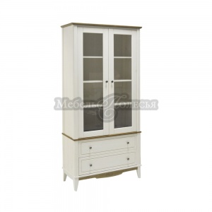 Шкаф для посуды 22 Пенни белый воск + антик 24