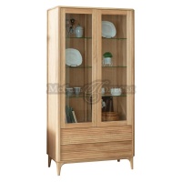 Шкаф с витриной Шеффилд 2 дуб натуральный