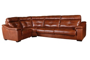Угловой диван-кровать Барселона в коже (3мL/R.90.1R/L)