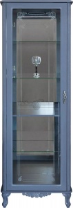 Шкаф с витриной Флорентина БМ2.851.0.05-01(2680-01) голубой агат