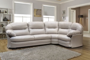 Угловой диван-кровать Йорк в натуральной коже (3мL/R.90.1R/L)