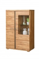 Шкаф с витриной Логан 1 бейц-масло