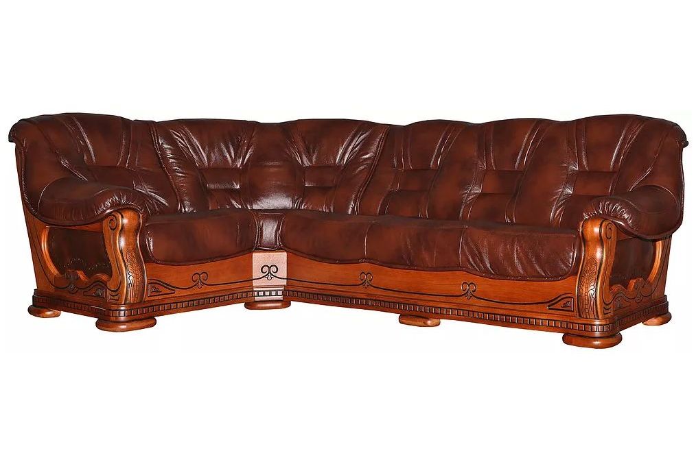 Угловой диван-кровать Консул 2020 в коже (3мL/R901R/L). Фото �2