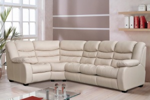 Угловой комбинированный диван-кровать Манчестер 1 в коже 1079(1)+4079(0) (СП)