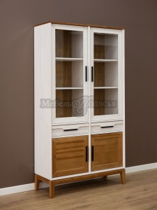 Шкаф для посуды 222 Гранада белый воск + антик 24