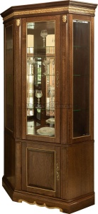 Шкаф комбинированный Милана 1СУ П4.265.2.24-01 (396.24-01) мореный дуб с золочением