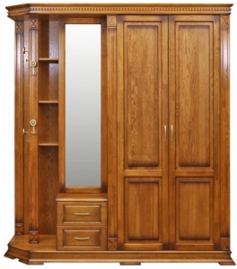 Шкаф комбинированный для прихожей Верди Люкс 1 дуб (П433.01)