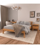 Кровать двойная Доната 2 бейц-масло (дуб)