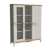 Шкаф для посуды 101 Пенни белый воск + антик 24