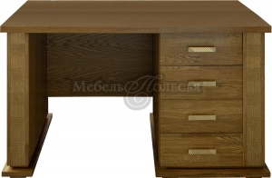 Стол письменный Тунис П6.343.2.25 дуб рустикаль с золочением