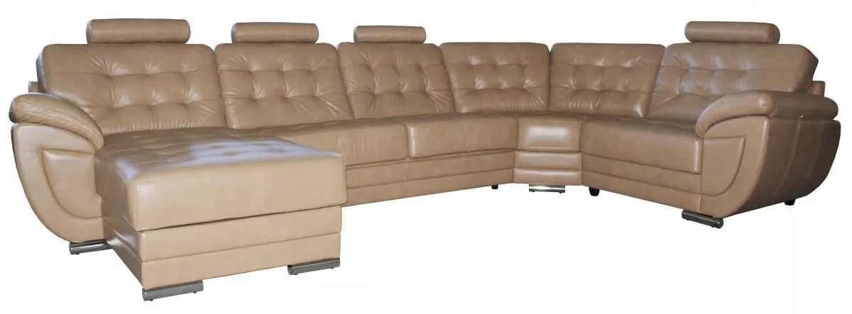 Угловой кожаный диван-кровать Редфорд (1L/R9030м8мR/L). Фото �12