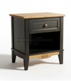 Тумба прикроватная NN Пенни блэк + антик 24 (новые направляющие) 