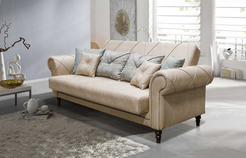 Трехместный диван-кровать Бул в ткани (3м) купить в Москве от производителяПинскдрев - Белорусская мебель от Мебель Полесья.
