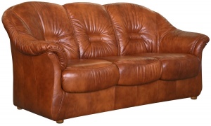 Трехместный диван-кровать Омега в натуральной коже №1060