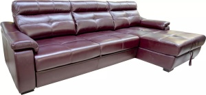 Угловой диван-кровать Барселона 2 в коже 2328 (140 гр.) (3мL/R8мR/L) (СП)