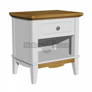 Тумба прикроватная Пенни белый воск + антик 24