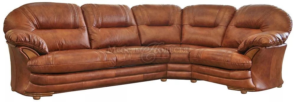 Угловой диван-кровать Йорк в натуральной коже (3мL/R.90.1R/L). Фото �18